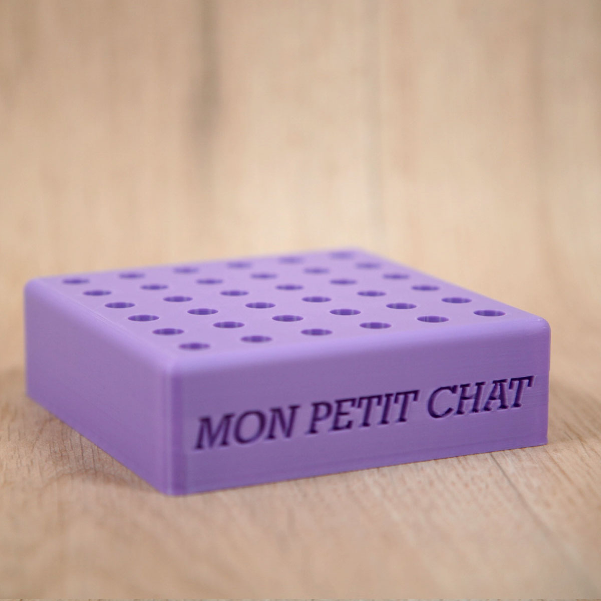 Boxs petits défauts - 36 stylos - Violette - "Mon petit chat"